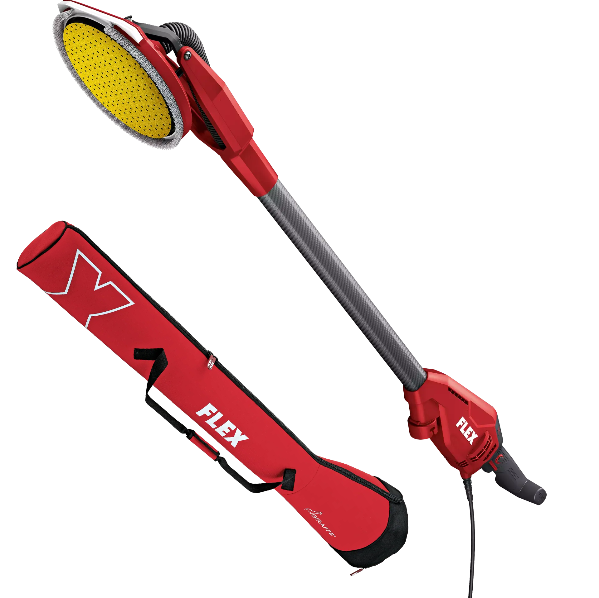 Flex GE 6 R-EC Giraffe® hosszúszárú fal- és mennyezetcsiszoló zsiráf csapott élszegmensű fejjel (hordtáskában) termék fő termékképe